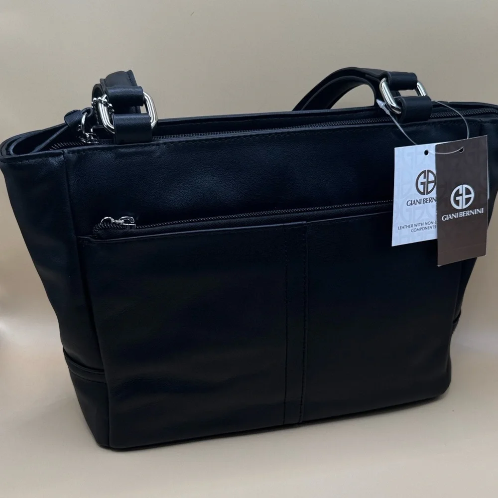 Giani Bernini Black Leather Tote